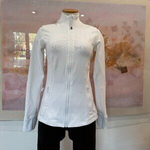 Lululemon White Define Jacket - Size 8 - Thumb Holes